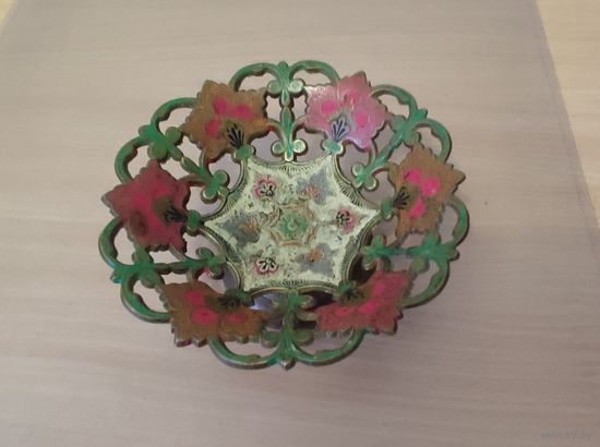 Ваза/Конфетница.Латунь.Эмаль.