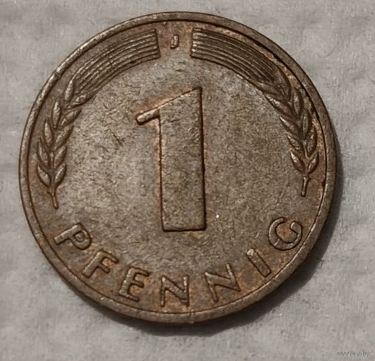 Германия 1 пфенниг, 1950 "J" - Гамбург (14-15-33)