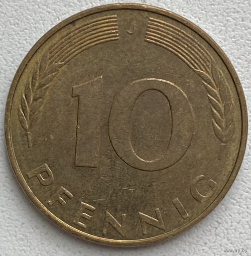 Германия 10 пфеннигов 1991 г. J