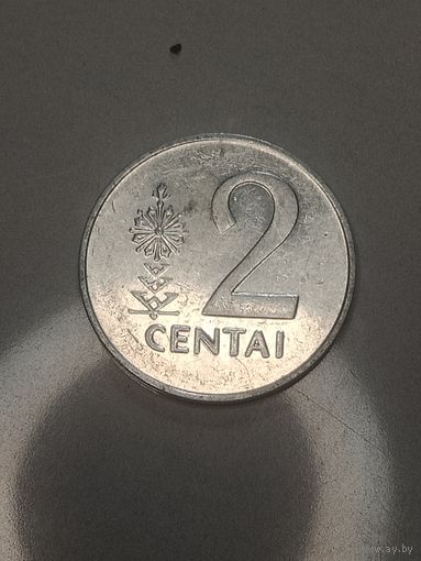 Литва 2 цента 1991 года .