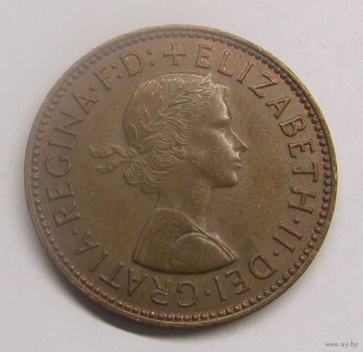 Великобритания 1/2 пенни 1962 г