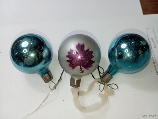 Ёлочная игрушка -  Шарики , СССР. ,