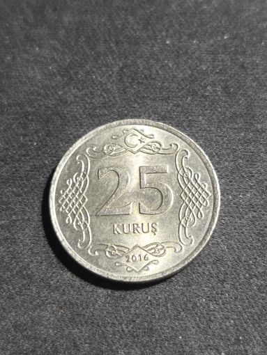 Турция 25 курушей 2016