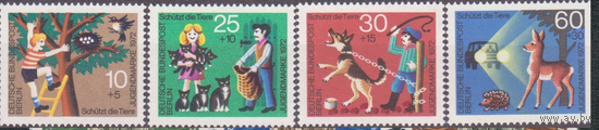 Германия Берлин 1972 Фонд помощи молодежи. Защита животных М: 418-421 **\\11