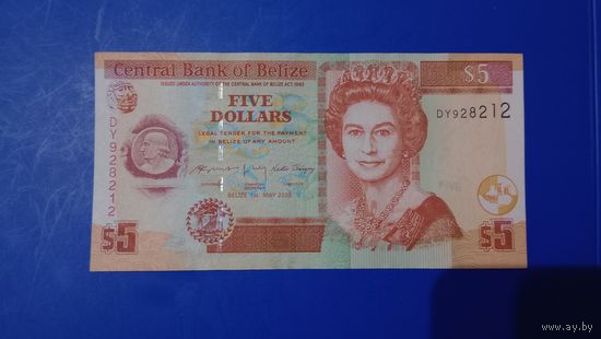 Белиз 5 долларов 2020