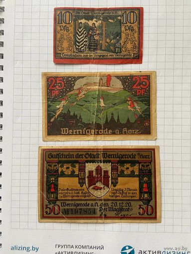 10-25-50 пфеннигов (нотгельды) г. Германия.-2912