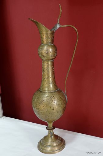 Кувшин - ваза 70-е годы Индия. Латунь. Высота 34 см.