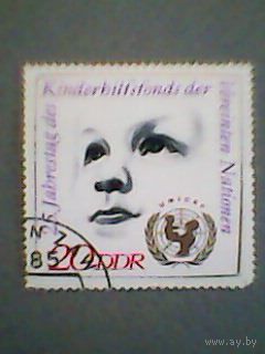 ГДР. 25 лет UNICEF. 1971г. гашеная