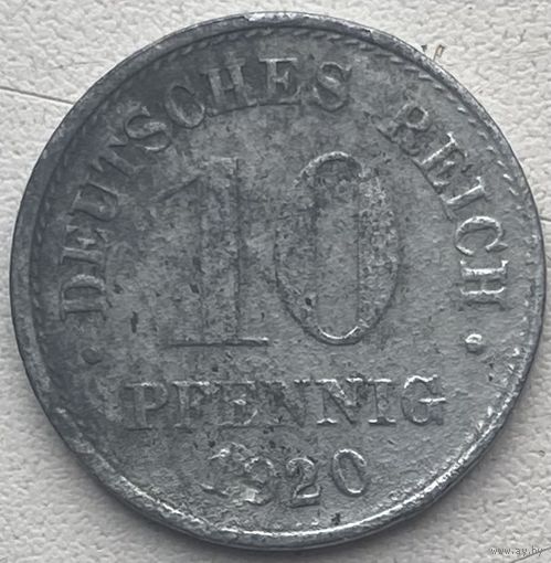 Германия 10 пфеннигов 1920 г.