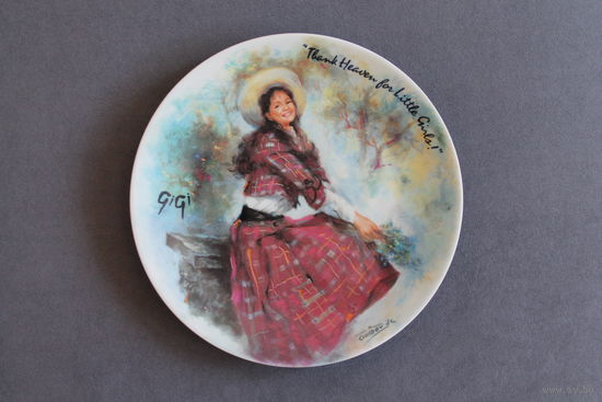 Тарелка коллекционная [1985г., Франция, D'Arceau-Limoges, Жижи (Gigi), Bradex #18-D15-9.1] D=21,5см.