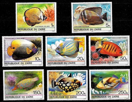 1980 Заир 664-671 Морская фауна 7,00 евро