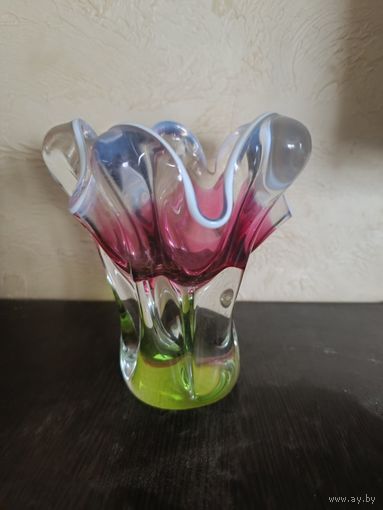Ваза цветное стекло Германия