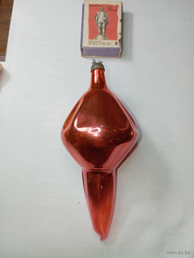 Игрушка на ёлку , Сосулька , винтаж , стекло , СССР . С рубля