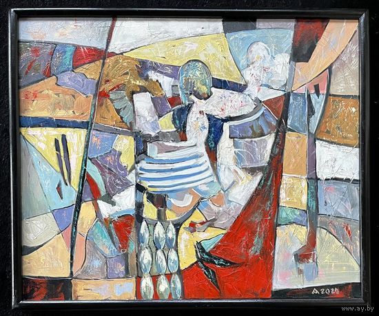 Левкович М.В " Халодная кропля". 2020 год. Х/М. 50х60 см.