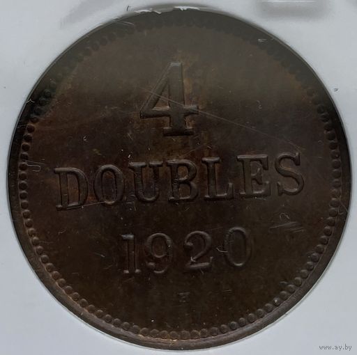 Гернси 4 дубля 1920 г. В слабе