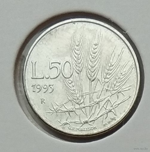 Сан-Марино 50 лир 1993 г. В холдере