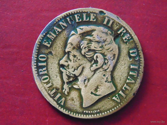 Италия 10 чентезимо 1866 г.