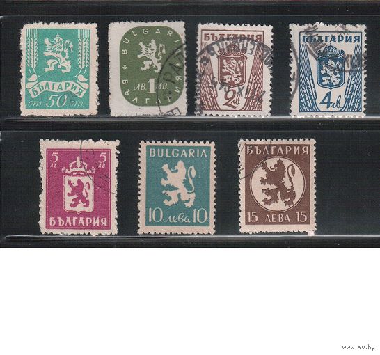 Болгария(Царство)-1945, (Мих.506-513), гаш. , Стандарт , Герб, 7 марок