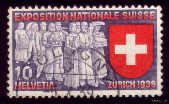 1 марка 1939 год Швейцария 338