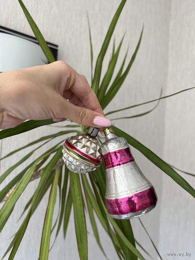 Елочные игрушки шар колокольчик СССР цена за все К.3