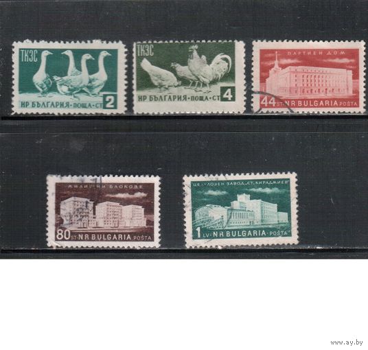 Болгария-1955, (Мих.935-),   гаш. , Фауна, Заводы