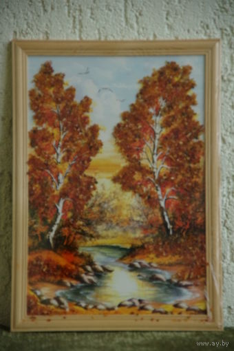 Картина из янтаря  ( 23,5 х 32,5 см )
