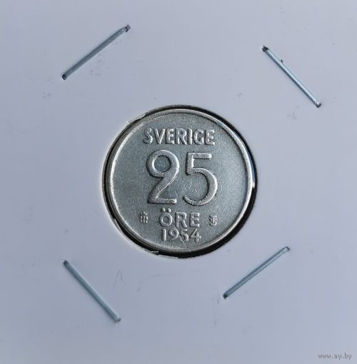 204. 25 эре 1954 г. Серебро