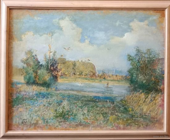 Картина Сергеенко Ю. "Хутор" х.м. 60х47см.