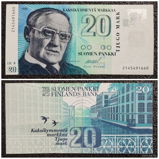 20 марок Финляндия 1993 г. Litt.A (2145491660) Р-123а.3