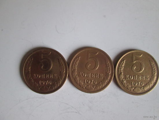 5 копеек 1976 года.Цена за шт.