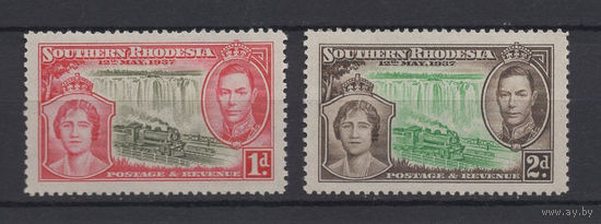 1937 Южная Родезия** Коронация Георг VI (SG#36-37)