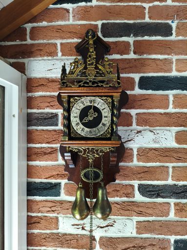 Голландские Настенные Часы 1950-е гг. в стиле XVII века "ZAANSE CLOCK" B#4