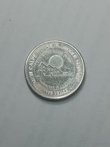 Гибралтар 5  пенсов 2018 года