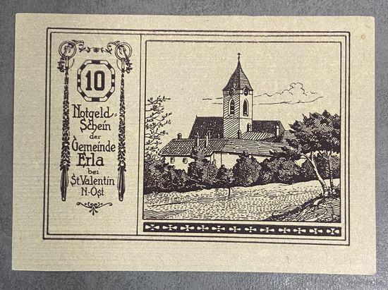 Геллеров Нотгельд Австрия Санкт-Валентина, 10 геллеров 1920 год