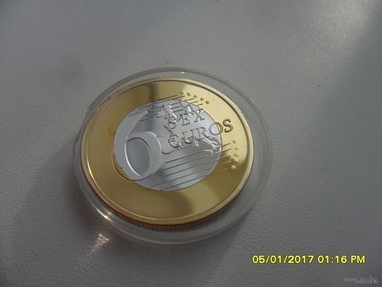 6 Евро - сувенирная, /32/