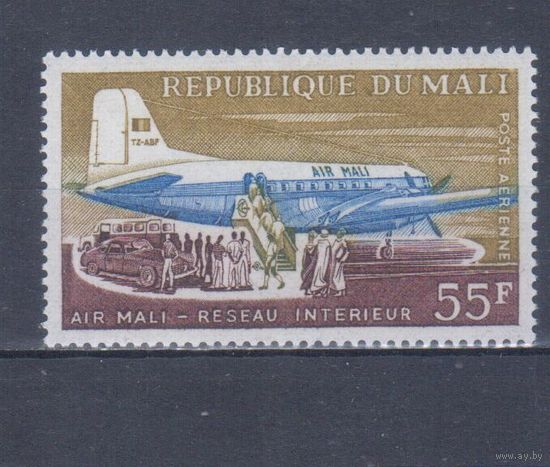[2431] Мали 1963. Авиация.Самолет.55 фр. MLH