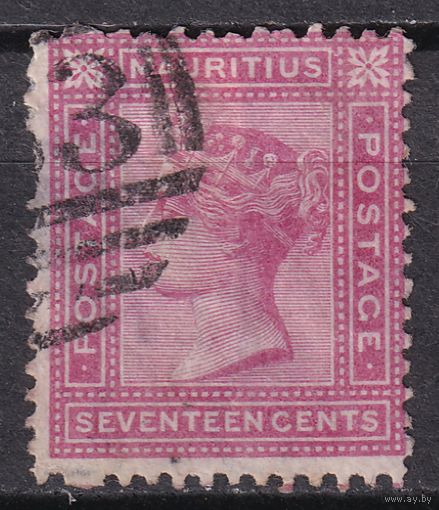 49.BrK. Великобритания. Колонии. Маврикий. Виктория. Стандарт. 17C. 1880 г. Mi.#56.