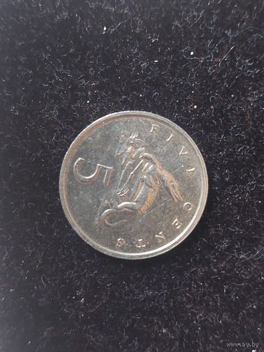 5 центов ямайка 1987