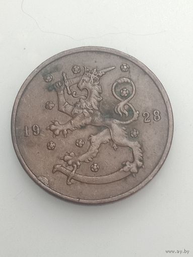 Финляндия 10 пенни 1928 года .
