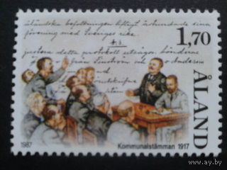 Аланды 1987 70 лет независимости в 1917 г.