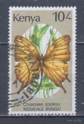 [2484] Кения 1988. Фауна.Бабочка.10шил. Гашеная марка.