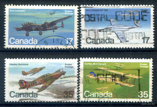 Канада - 1980г. - самолёты, авиация - 4 марки - полная серия, гашёные [Mi 784-787]. #3-WB-78-A-2