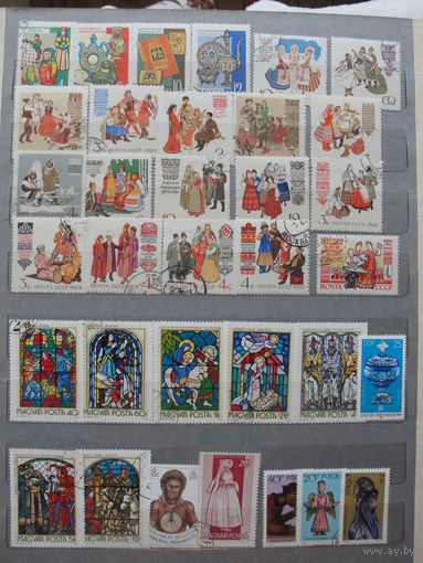 Продажа коллекции с 1 рубля! Культура и искусство на почтовых марках мира.