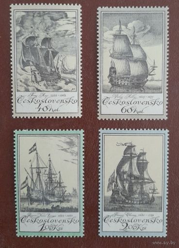 Чехословакия 1976 год Флот Корабельные гравюры MNH парусник