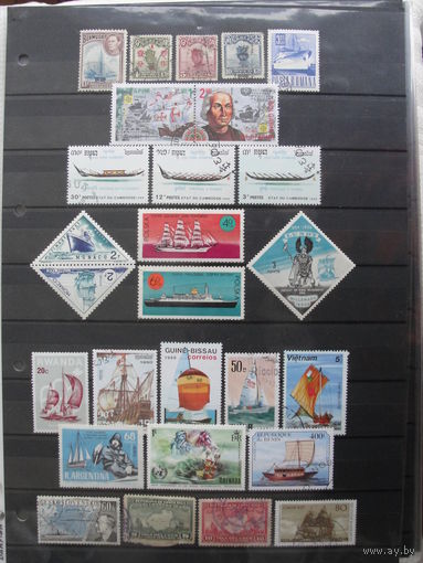 Продажа коллекции с 1 рубля! История судостроения на почтовых марках мира.