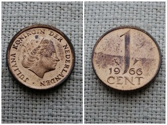 Нидерланды 1 цент 1966