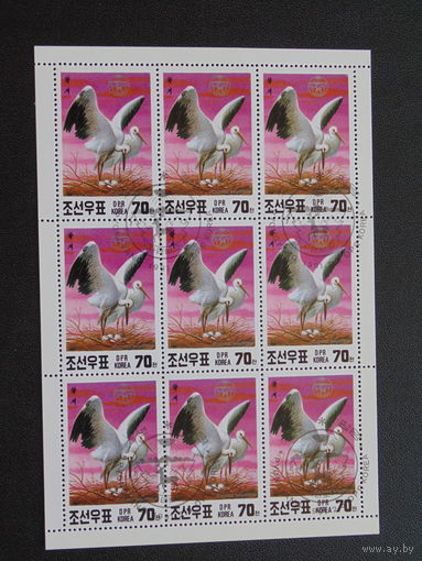Корея 1991г. Птицы.