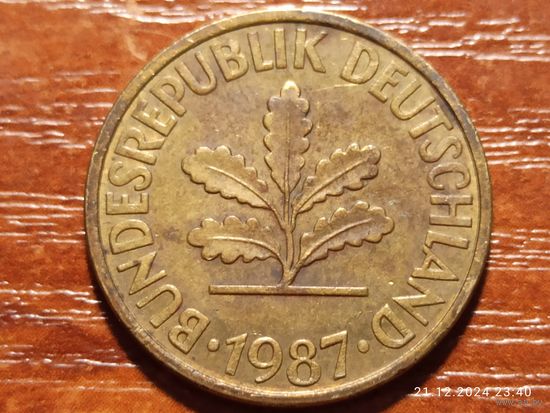Германия 10 пфеннигов 1987 J