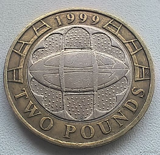 Великобритания 2 фунта, 1999 Чемпионат мира по регби   7-3-1
