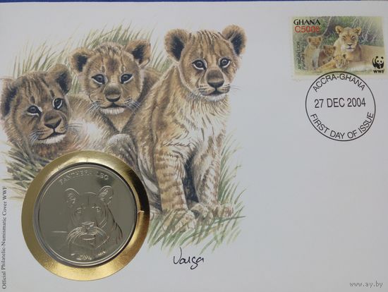 Гана 2004 г. 30 лет WWF, Фауна Африканский Лев